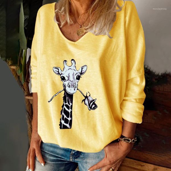 giraffe printing shirts women casual fashion v-neck fun pattern long sleeves blusa de mujer talla grande loose blouses1, White
giraffe printing shirts women casual fashion v-neck fun pattern long sleeves blusa de mujer talla grande loose blouses1, White