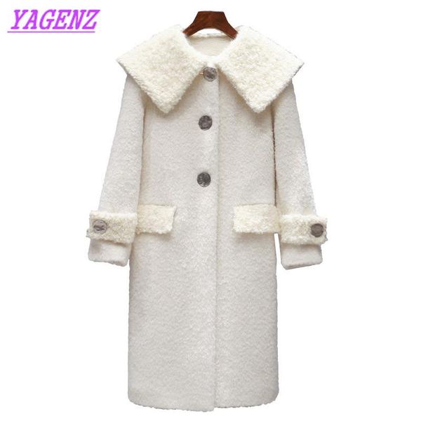 women's wool & blends 2021 autumn winter warm woolen jacket women korean long coat young fashion slim white overcoat b312, Black
women's wool & blends 2021 autumn winter warm woolen jacket women korean long coat young fashion slim white overcoat b312, Black