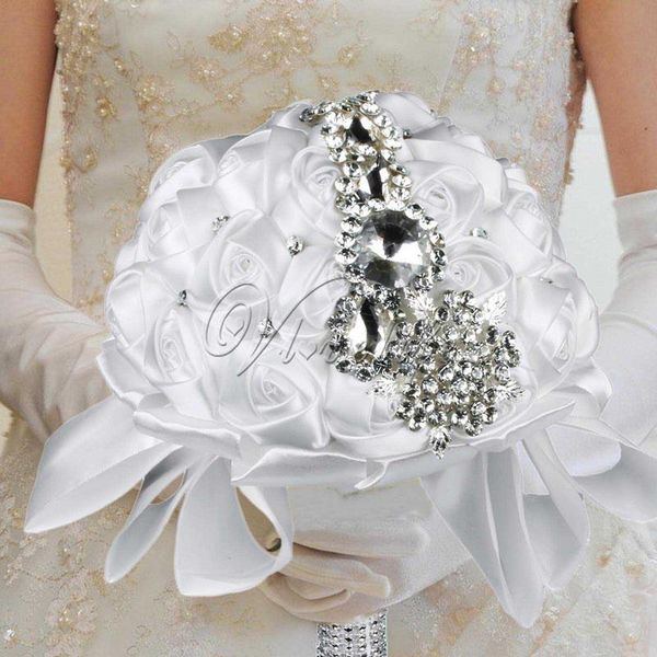 decorative flowers & wreaths wedding bridal bouquet luxurious satin rose with crystal beaded rhinestone ribbon bow for party decoration
decorative flowers & wreaths wedding bridal bouquet luxurious satin rose with crystal beaded rhinestone ribbon bow for party decoration