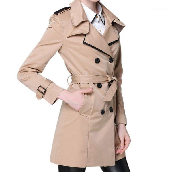 new autumn winter classic women trench coat double breasted coat turn down collar solid color slim jacket outwear1, Black;brown
new autumn winter classic women trench coat double breasted coat turn down collar solid color slim jacket outwear1, Black;brown