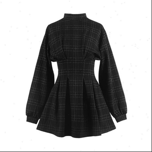 women stand collar long sleeve balck plaid pleat ruched mini dress puff sleeve d1420 drop shipping, Black;gray
women stand collar long sleeve balck plaid pleat ruched mini dress puff sleeve d1420 drop shipping, Black;gray