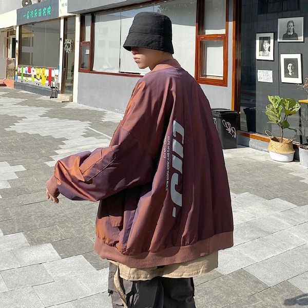 2020 spring and autumn new national tide shiny reflective jacket fashion casual loose baseball collar jacket red green /blue, Black;brown
2020 spring and autumn new national tide shiny reflective jacket fashion casual loose baseball collar jacket red green /blue, Black;brown