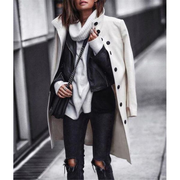 coats and jackets ladies new button lapel long sleeve office wear temperament woolen coat autumn and winter long woolen coat, Black
coats and jackets ladies new button lapel long sleeve office wear temperament woolen coat autumn and winter long woolen coat, Black