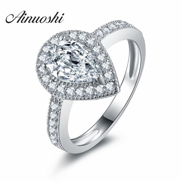 ainoushi luxury 1.5ct pear cut prong halo sona engagement ring 925 sterling silver bridal ring wedding love promise y200106, Slivery;golden
ainoushi luxury 1.5ct pear cut prong halo sona engagement ring 925 sterling silver bridal ring wedding love promise y200106, Slivery;golden