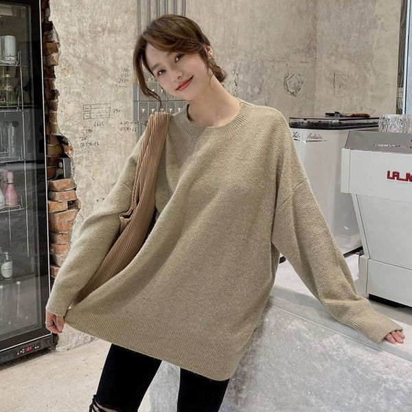 winter autumn 2020 korean pine materni jacquard loose casual materni medium length sweater t-shirt, White
winter autumn 2020 korean pine materni jacquard loose casual materni medium length sweater t-shirt, White