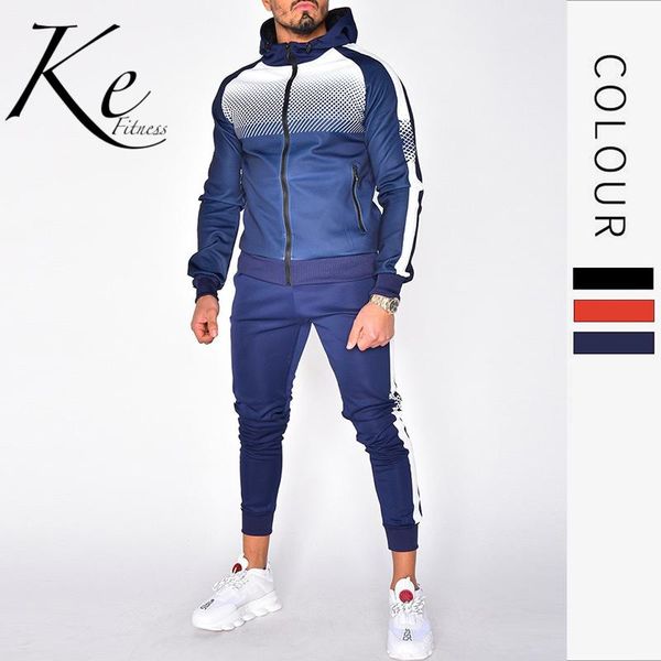 ke muscle fitness sports loose hooded sweater coat foreign trade new men's casual pants suit tide tracksuit men sports set men, White;black 
ke muscle fitness sports loose hooded sweater coat foreign trade new men's casual pants suit tide tracksuit men sports set men, White;black