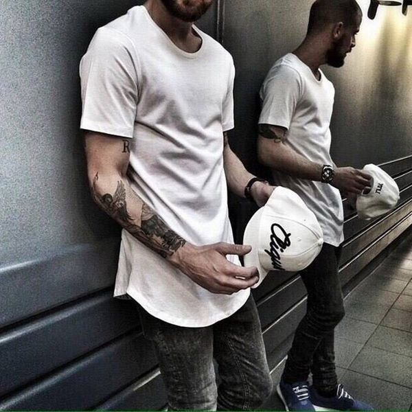 men's t shirt extended round sweep t-shirt curved hem long line hip hop urban blank streetwear kg-82, White;black
men's t shirt extended round sweep t-shirt curved hem long line hip hop urban blank streetwear kg-82, White;black