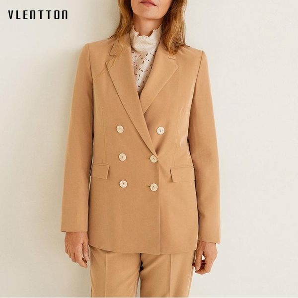 women's suits & blazers autumn chic solid blazer women double breasted long sleeve elegant work office ladies jacket outerwear coat fem, White;black
women's suits & blazers autumn chic solid blazer women double breasted long sleeve elegant work office ladies jacket outerwear coat fem, White;black
