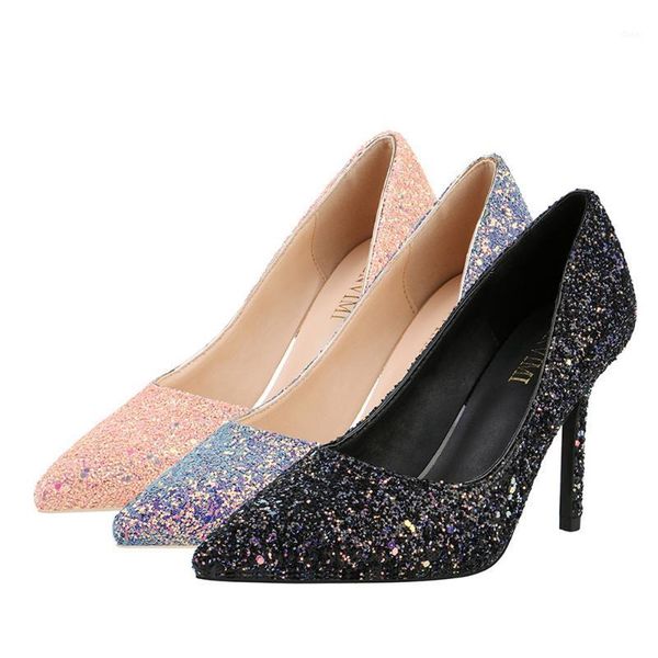ladies high heels luxury wedding shoes blingbling sequins leather pointy-toe pump women super high heel nightclub shoes1, Black
ladies high heels luxury wedding shoes blingbling sequins leather pointy-toe pump women super high heel nightclub shoes1, Black