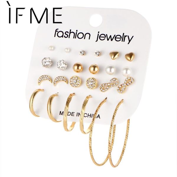 if me fashion 12 pairs/set brincos mixed stud earrings for women crystal ear studs moon infinity imitation pearl jewelry girl, Golden;silver
if me fashion 12 pairs/set brincos mixed stud earrings for women crystal ear studs moon infinity imitation pearl jewelry girl, Golden;silver