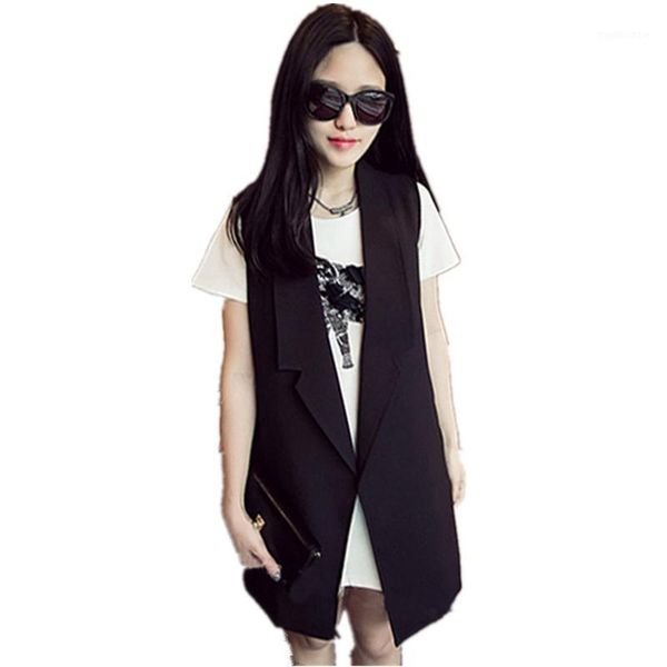 plus size 4xl 2017 brief vest turn-down collar black female vest slim long waistcoat loose sleeveless coat ladies vests women1, Black;white
plus size 4xl 2017 brief vest turn-down collar black female vest slim long waistcoat loose sleeveless coat ladies vests women1, Black;white
