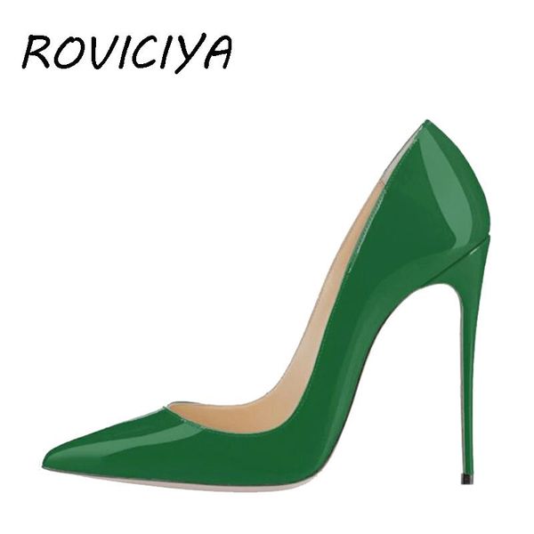 green shoe heel woman high heel 12 cm stilettos women party brand designer shoes patent leather pointed toe qp055 roviciya, Black
green shoe heel woman high heel 12 cm stilettos women party brand designer shoes patent leather pointed toe qp055 roviciya, Black