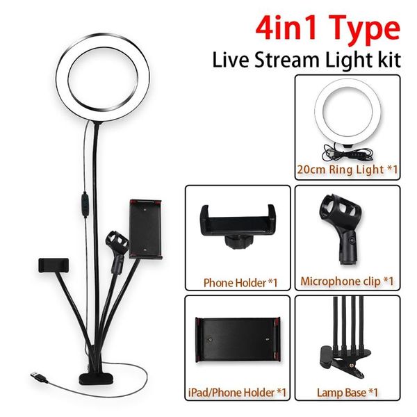 20cm led ring light with microphone phone holder deskfor makeup tutorial youtube video live stream
20cm led ring light with microphone phone holder deskfor makeup tutorial youtube video live stream