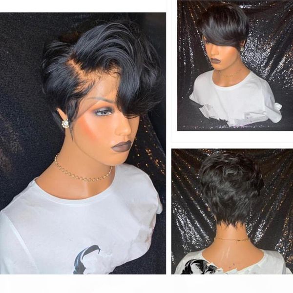 13x4 short lace front wigs pixie cut wig wavy brazilian remy hair 150% glueless lace front human hair wigs pre plucked, Black;brown
13x4 short lace front wigs pixie cut wig wavy brazilian remy hair 150% glueless lace front human hair wigs pre plucked, Black;brown