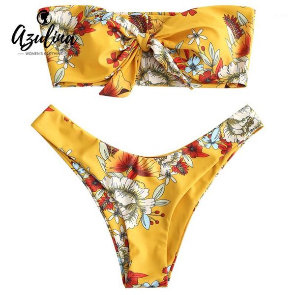 azulina knot floral print bandeau bikini 2019 strapless padded bikini swimwear women thong maillot de bain femme1, White;black
azulina knot floral print bandeau bikini 2019 strapless padded bikini swimwear women thong maillot de bain femme1, White;black