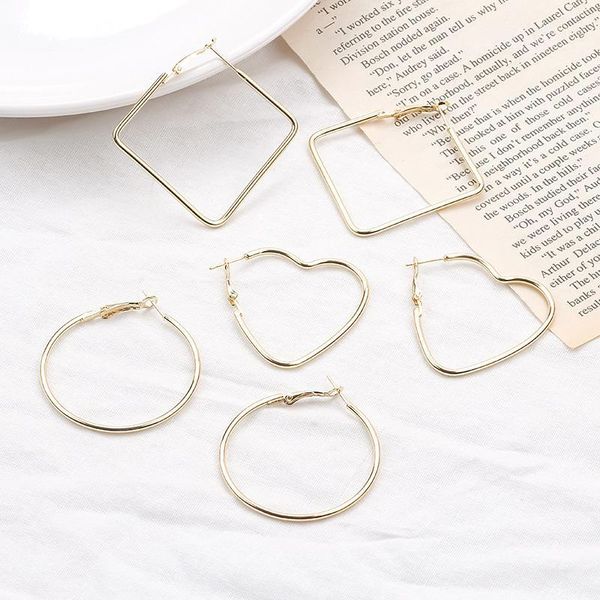 big circle hoop earrings set punk gothic gold color women's earrings vintage steampunk ear clip loop ear rings jewelry charm1, Golden;silver
big circle hoop earrings set punk gothic gold color women's earrings vintage steampunk ear clip loop ear rings jewelry charm1, Golden;silver