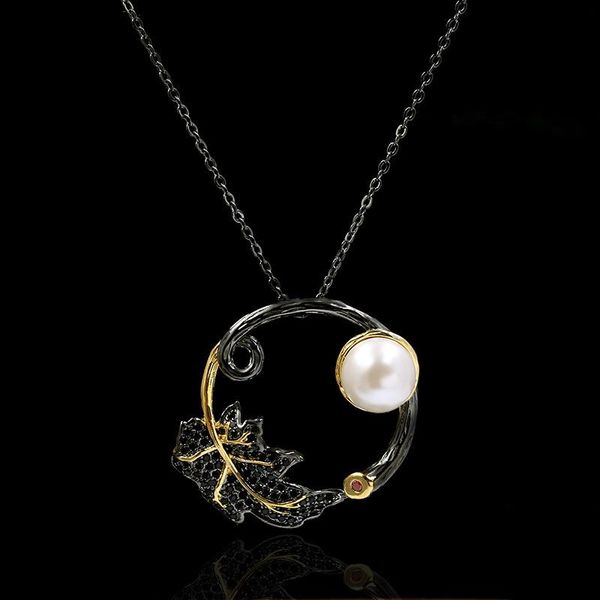 chains freshwater pearl pendant long drape black gold two-tone necklace female wild niche design item jewelry gift, Silver
chains freshwater pearl pendant long drape black gold two-tone necklace female wild niche design item jewelry gift, Silver