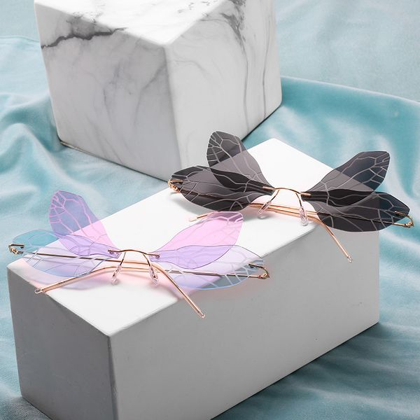 women rimless brand designer retro sun vintage punk sunglasses female lady butterfly glasses uv400 fml, White;black
women rimless brand designer retro sun vintage punk sunglasses female lady butterfly glasses uv400 fml, White;black