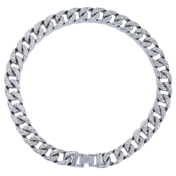 2021 new hip hop iced out pave rhinestones mens necklace miami curb cuban chain gold color cz rapper male necklace jewelry 45cm, Silver
2021 new hip hop iced out pave rhinestones mens necklace miami curb cuban chain gold color cz rapper male necklace jewelry 45cm, Silver