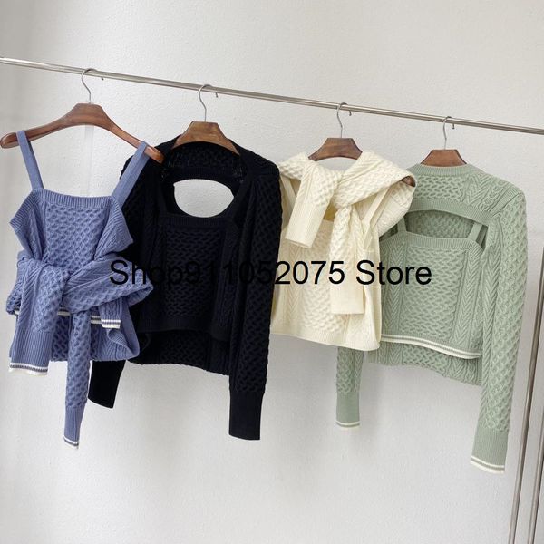fashion women sweaters 2020 fall designer fashion 2 pieces multi-way wearing long sleeve knitted winter h1211, White;black
fashion women sweaters 2020 fall designer fashion 2 pieces multi-way wearing long sleeve knitted winter h1211, White;black