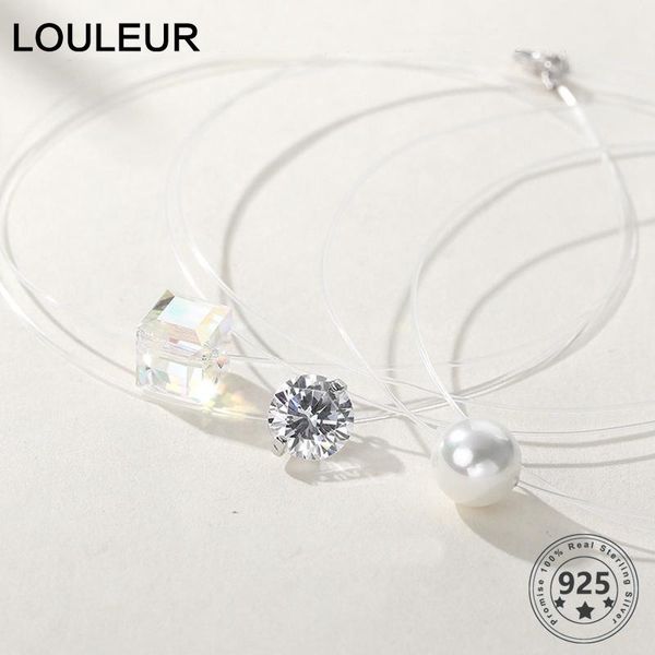 chains louleur 925 sterling silver stereo transparent fishing line stealth necklace snowball crystal from swarovskis locks chain gift 
chains louleur 925 sterling silver stereo transparent fishing line stealth necklace snowball crystal from swarovskis locks chain gift
