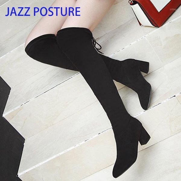boots slim over the knee high suede women snow women's fashion winter thigh shoes woman z3041, Black
boots slim over the knee high suede women snow women's fashion winter thigh shoes woman z3041, Black