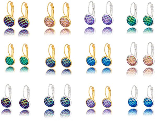new fashion mixed color beautiful mermaid fish scales alloy earrings gold silver stud jewelry pretty gifts, Golden;silver
new fashion mixed color beautiful mermaid fish scales alloy earrings gold silver stud jewelry pretty gifts, Golden;silver