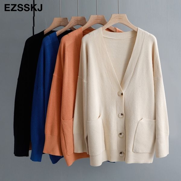 autumn winter oversize thick sweater cardigans women batwing sleeve single-breasted v-neck cardigan female knitted jacket coat y200101, Black;brown
autumn winter oversize thick sweater cardigans women batwing sleeve single-breasted v-neck cardigan female knitted jacket coat y200101, Black;brown