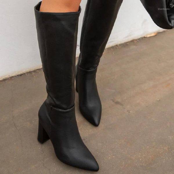 autumn winter women knee high boots pu leather waterproof high heels ladies shoes pointed toe zipper black white long boots1
autumn winter women knee high boots pu leather waterproof high heels ladies shoes pointed toe zipper black white long boots1