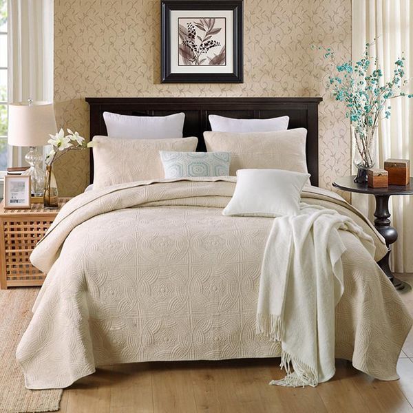 chausub beige quilt set 3pcs embroidered bedspreads for bed with 2 pillowcase cotton queen size coverlet solid color blanket
chausub beige quilt set 3pcs embroidered bedspreads for bed with 2 pillowcase cotton queen size coverlet solid color blanket