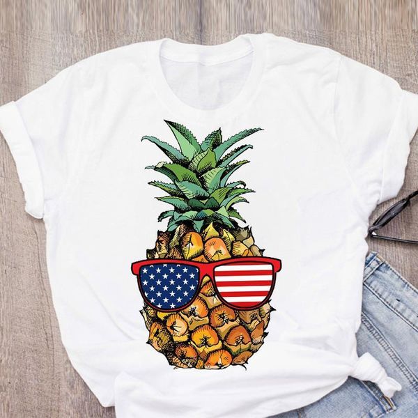 summer lady women graphic pineapple printed fruit short sleeve t-shirt shirt womens clothing tee female t shirt, White
summer lady women graphic pineapple printed fruit short sleeve t-shirt shirt womens clothing tee female t shirt, White