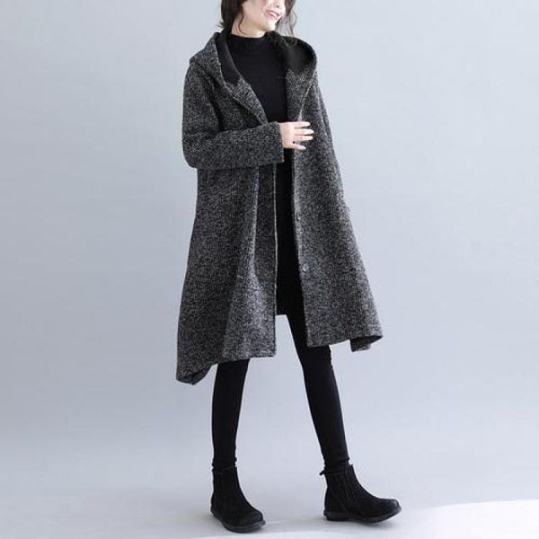 women's wool & blends elegant coats for women long sleeve hooded irregular woollen high end jacket 2021 winter fashion ladies vintage c, Black
women's wool & blends elegant coats for women long sleeve hooded irregular woollen high end jacket 2021 winter fashion ladies vintage c, Black
