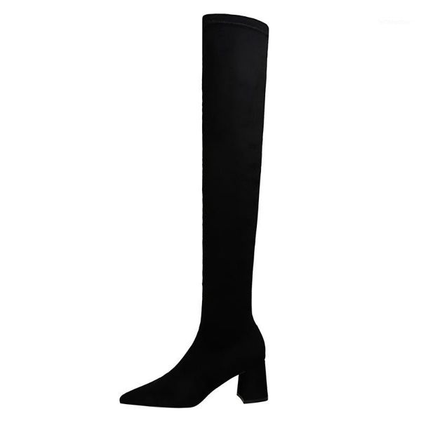 meriahzheng fashion simple chunky high heel pointed suede nightclub slim pedicure over-the-knee boots ds-1988-61, Black
meriahzheng fashion simple chunky high heel pointed suede nightclub slim pedicure over-the-knee boots ds-1988-61, Black