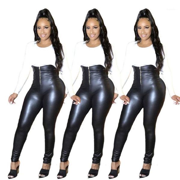 women's pants & capris tk024 high waist black for women faux leather fashion streetwear pu legging mujer1, Black;white
women's pants & capris tk024 high waist black for women faux leather fashion streetwear pu legging mujer1, Black;white