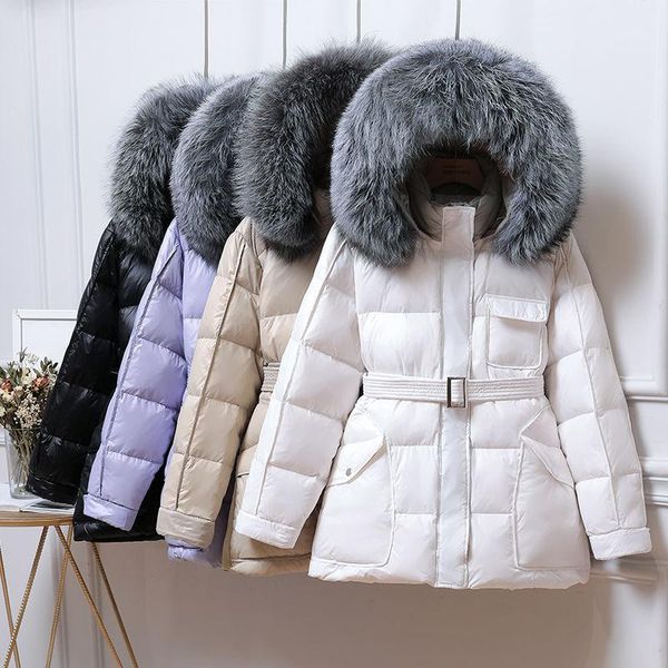 2020 new winter women big real fur collar hooded coats female elastic waist jacket white duck down oversize mid-long parkas s1811, Black
2020 new winter women big real fur collar hooded coats female elastic waist jacket white duck down oversize mid-long parkas s1811, Black