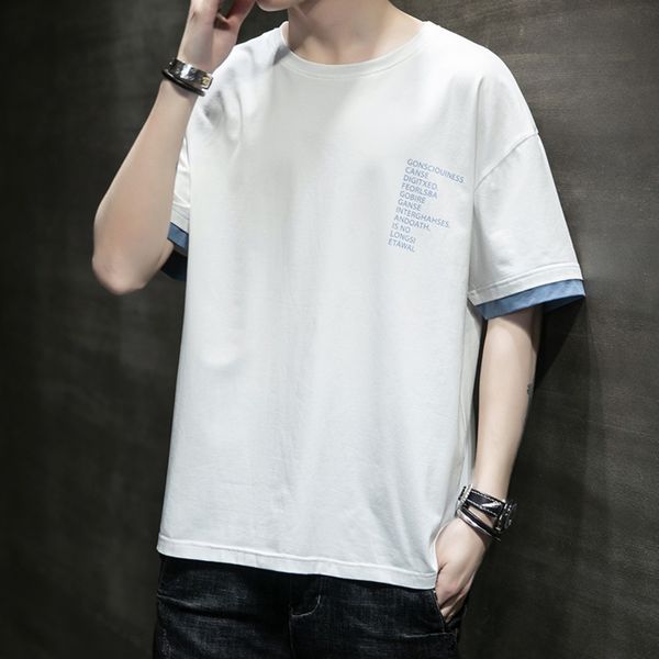 men's summer new short sleeve pure cotton loose crew neck fashion trend fake t-shirt lower package lower package two t-shirt bottoms hs, Blue
men's summer new short sleeve pure cotton loose crew neck fashion trend fake t-shirt lower package lower package two t-shirt bottoms hs, Blue