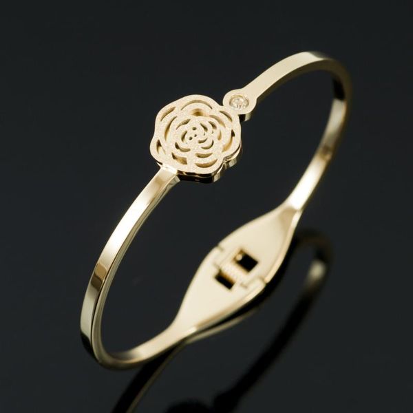 bangle luxury rose flower stainless steel gold color bangles for women ladies girls fashion cz crystal bracelet jewelry gifts, Black
bangle luxury rose flower stainless steel gold color bangles for women ladies girls fashion cz crystal bracelet jewelry gifts, Black