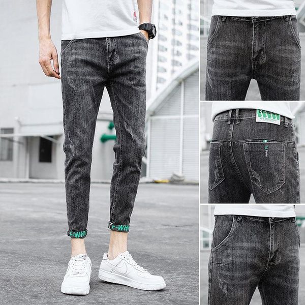 wholesale 202 denim jeans homme slim feet summer men's pants korean trend elastic casual wild men's brand ankle length pants men1, Blue
wholesale 202 denim jeans homme slim feet summer men's pants korean trend elastic casual wild men's brand ankle length pants men1, Blue
