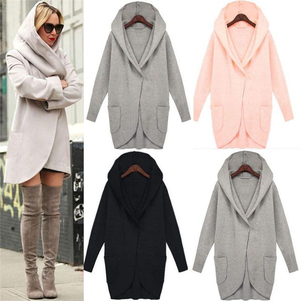 women's wool & blends womens autumn winter coat trench jacket ladies warm loose hooded long parka overcoat outwear jk071, Black
women's wool & blends womens autumn winter coat trench jacket ladies warm loose hooded long parka overcoat outwear jk071, Black