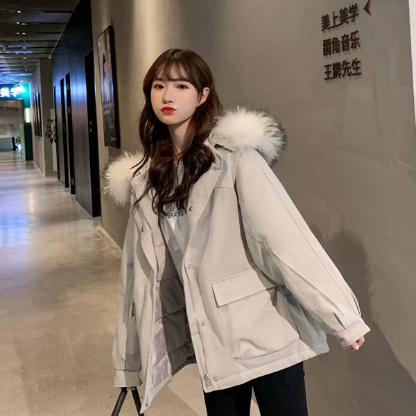down cotton women's big fur collar short temperament jacket 2020 new winter clothes women, Black
down cotton women's big fur collar short temperament jacket 2020 new winter clothes women, Black