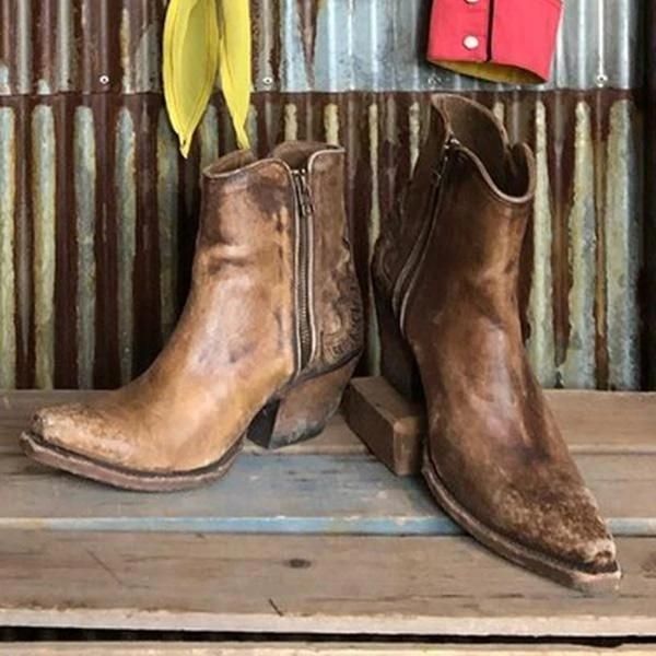 vertvie leather boots women genuine pointed toe ankle boots thick square heel slip on western cowboy shoes women 2020, Black
vertvie leather boots women genuine pointed toe ankle boots thick square heel slip on western cowboy shoes women 2020, Black