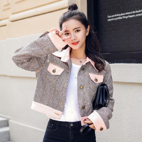 womens tweed jackets coat fashion autumn single-breasted long sleeve woolen jacket turn-down collar short coats casaco outerwear, Black;brown
womens tweed jackets coat fashion autumn single-breasted long sleeve woolen jacket turn-down collar short coats casaco outerwear, Black;brown