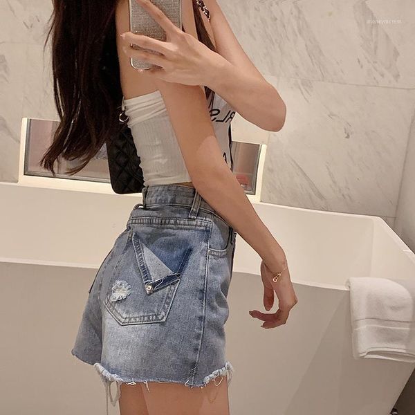 make firm offers han edition of irregular torn edges hole high waist jeans shorts wide-legged pants female pants1, Blue
make firm offers han edition of irregular torn edges hole high waist jeans shorts wide-legged pants female pants1, Blue