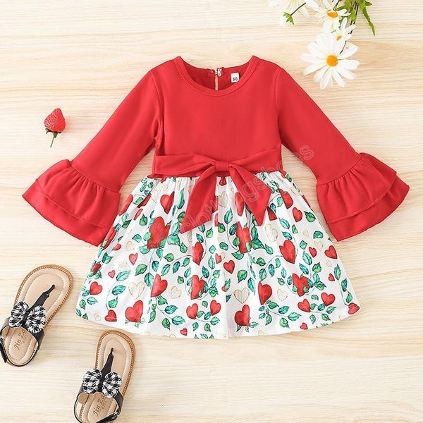 kids clothes girls valentine's day love heart print dress children flare sleeve princess dresses fashion spring autumn baby clothing, Red;yellow
kids clothes girls valentine's day love heart print dress children flare sleeve princess dresses fashion spring autumn baby clothing, Red;yellow