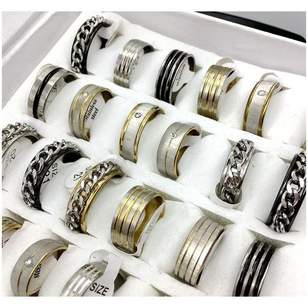 36pcs 3 mixed style men's womens stainless steel rings wholesale fashion jewelry lot part jllygx bdecoat, Silver
36pcs 3 mixed style men's womens stainless steel rings wholesale fashion jewelry lot part jllygx bdecoat, Silver