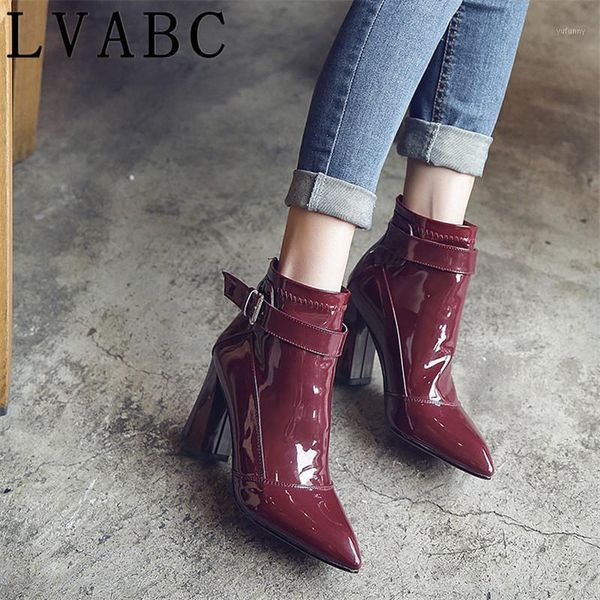 boots lvabc patent leather high heel and ankle women's shoes black square with motorcycle winter botas1
boots lvabc patent leather high heel and ankle women's shoes black square with motorcycle winter botas1