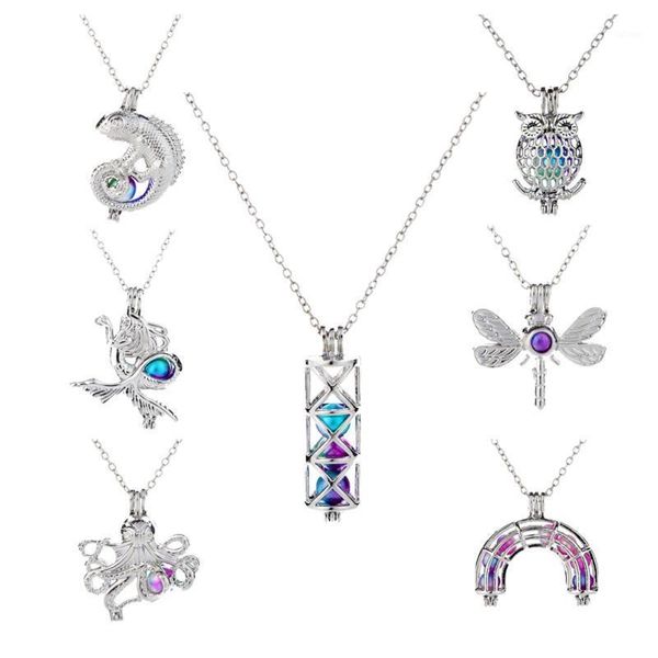 vansno new pendant mermaid diy cage seven beads necklace collarbone chain accessories1, Silver
vansno new pendant mermaid diy cage seven beads necklace collarbone chain accessories1, Silver