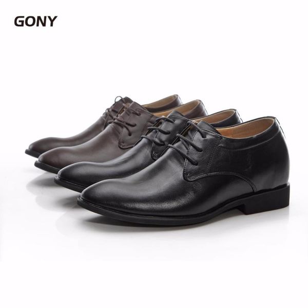 dress shoes high-quality height increasing 5.5 cm men's genuine leather lace up elevator for wedding party wear, Black
dress shoes high-quality height increasing 5.5 cm men's genuine leather lace up elevator for wedding party wear, Black