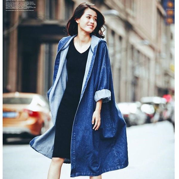 women's trench coats women's bf wind over the knee overcoat hood long denim 2021 korea loose hooded casual female windbreaker jack, Tan;black
women's trench coats women's bf wind over the knee overcoat hood long denim 2021 korea loose hooded casual female windbreaker jack, Tan;black