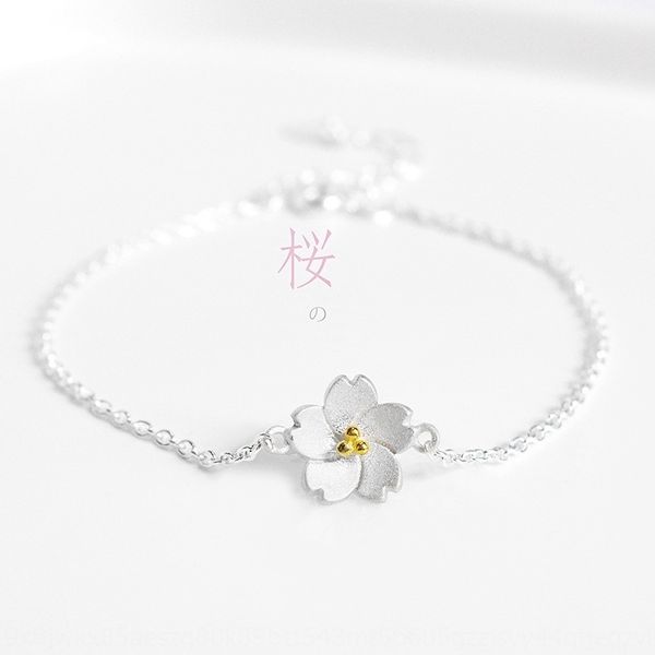 s925 pure silver sakura korean version east gate simple personality student bracelet women's bracelet fashion accessories k0v2t, Golden;silver
s925 pure silver sakura korean version east gate simple personality student bracelet women's bracelet fashion accessories k0v2t, Golden;silver